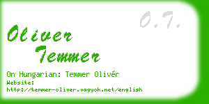 oliver temmer business card
